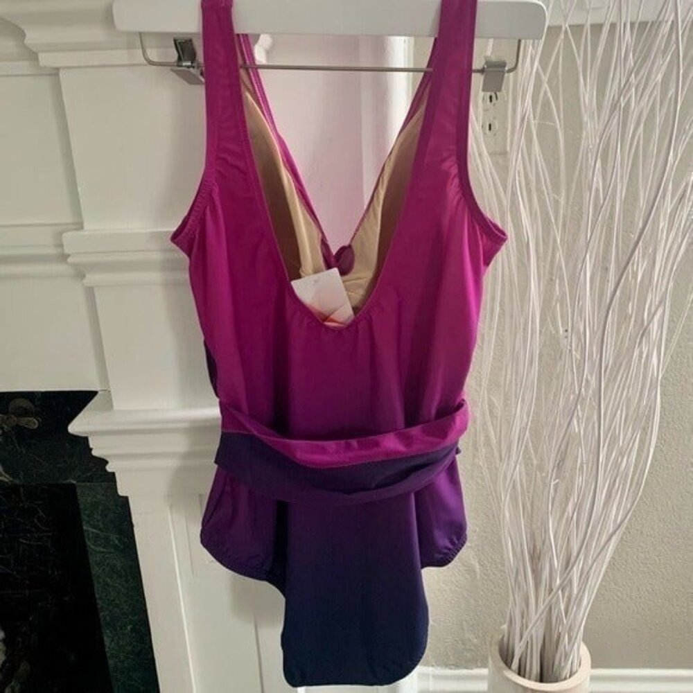 Lands' End Purple and Blue Swimsuit - Picture 6 of 6